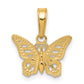 14K Yellow Gold Cut-Out Butterfly Pendant