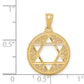 14K Yellow Gold Filigree Star Of David Pendant