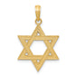 14K Yellow Gold Star Of David Pendant