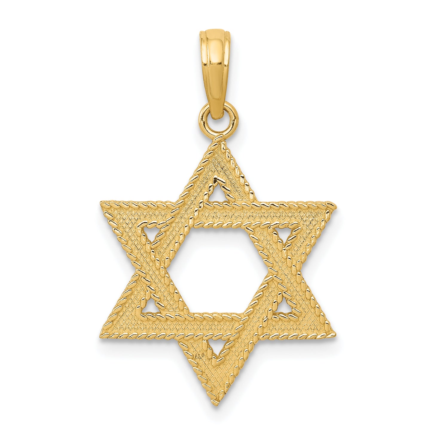 14K Yellow Gold Star Of David Pendant