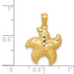 14K Yellow Gold Diamond-Cut Starfish Pendant