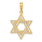 14K Yellow Gold Star Of David Pendant