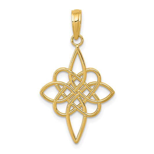 14K Yellow Gold Celtic Knot Pendant