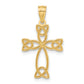 14K Yellow Gold Celtic Knot Cross