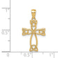 14K Yellow Gold Celtic Knot Cross