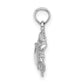 14K White Gold Crab Charm