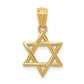 14K Yellow Gold Polished Star Of David Pendant