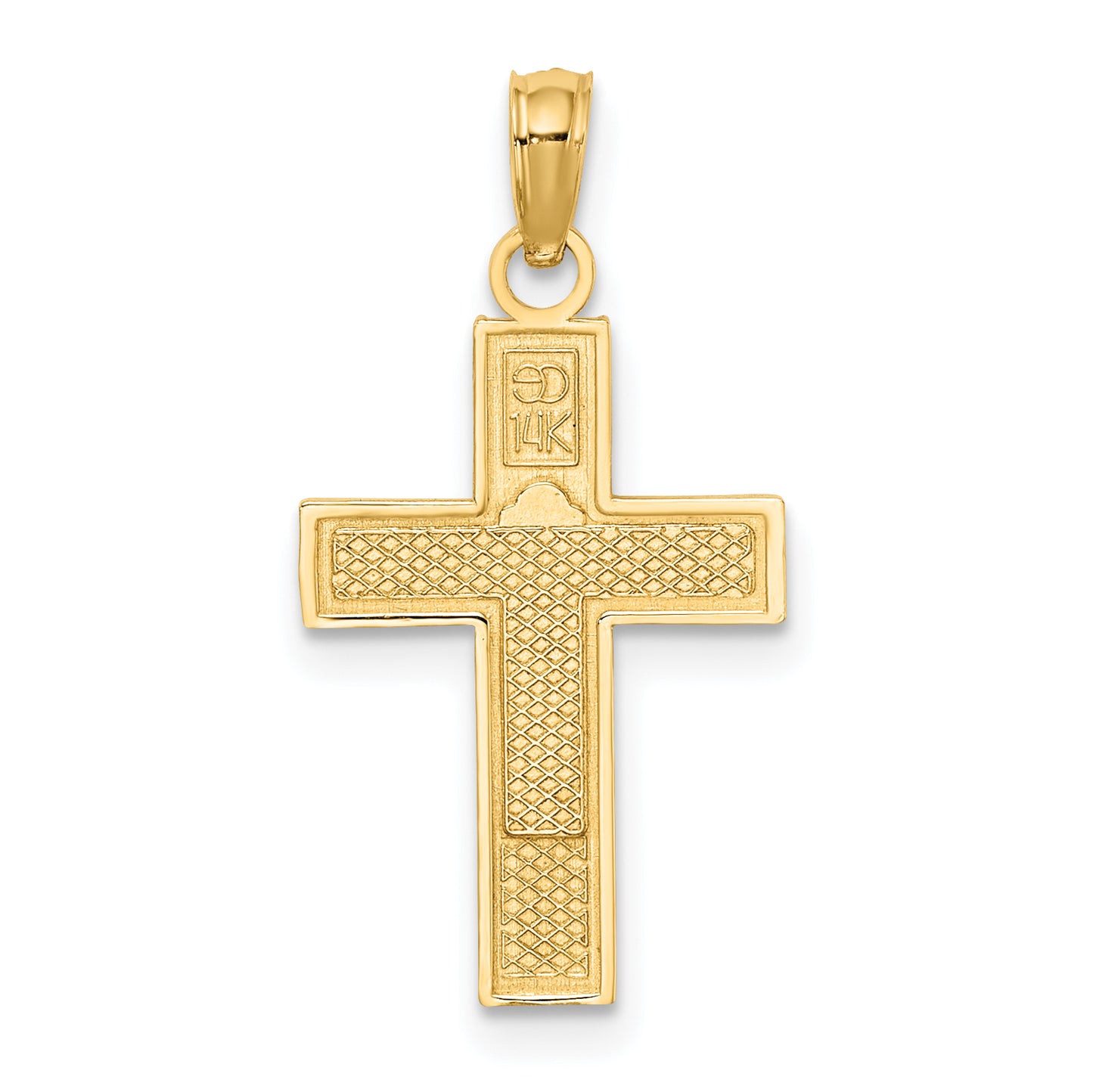 14K Yellow Gold Rn Caduceus Cross Charm