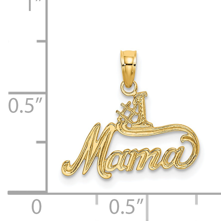 14K Yellow Gold #1 Mama Charm