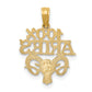 14K Yellow Gold 100% Aries Zodiac Charm