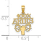 14K Yellow Gold 100% Aries Zodiac Charm