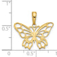 14K Yellow Gold Butterfly Cut-Out Pendant