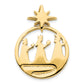 14K Yellow Gold Polished Three Wise Men North Star Pendant