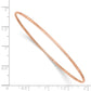 8 Inch 14K 1.5mm Rose Gold Polished Slip-On Bangle Bracelet