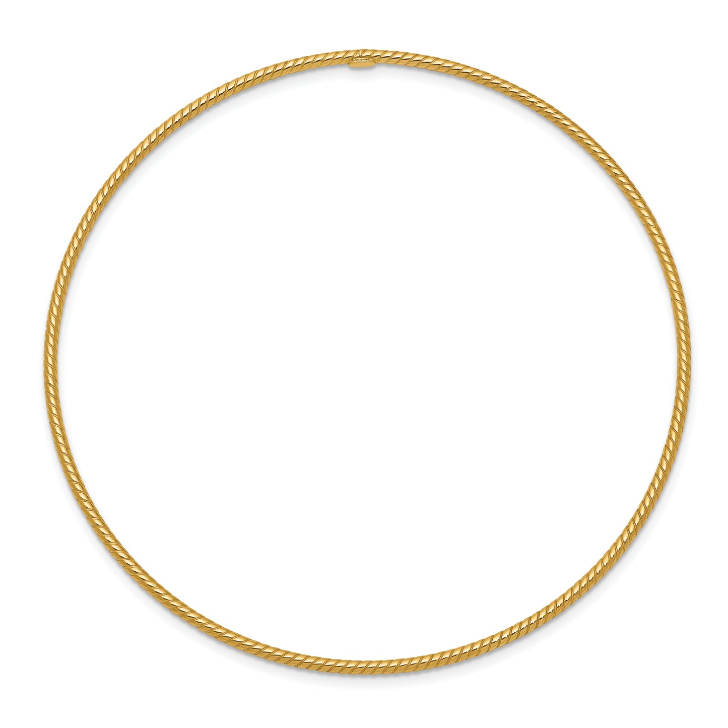 8 Inch 14K 1.5mm Textured Slip-On Bangle Bracelet