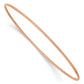 8 Inch 14K 1.5mm Rose Gold Textured Slip-On Bangle Bracelet