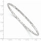 8 Inch 14K White Gold Textured Slip-On Bangle Bracelet