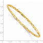 8 Inch 14K Polished Textured Slip-On Bangle Bracelet