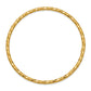 8 Inch 14K Polished Textured Slip-On Bangle Bracelet