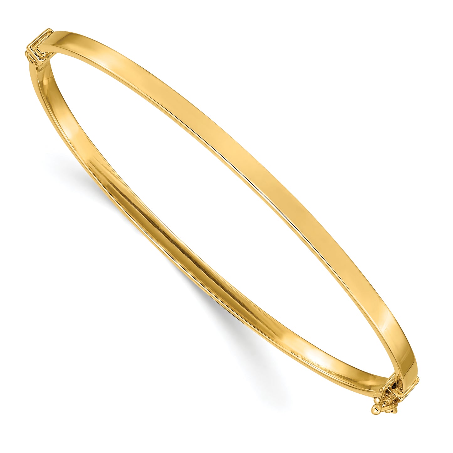 7 Inch 14K Polished Hinged Bangle Bracelet