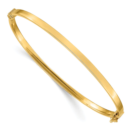 7 Inch 14K Polished Hinged Bangle Bracelet