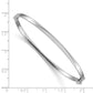 7 Inch 14K White Gold Polished Hinged Bangle Bracelet