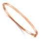 7 Inch 14K Rose Gold Polished Hinged Bangle Bracelet