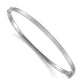 7 Inch 14K White Gold Polished Textured Hinged Bangle Bracelet