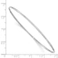 8 Inch 14K White Gold 1.5mm Polished Slip-On Bangle Bracelet