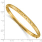 14K Yellow Gold 3/16 Diamond-Cut Fancy Hinged Bangle Bracelet