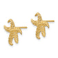 14K Yellow Gold Starfish Earrings