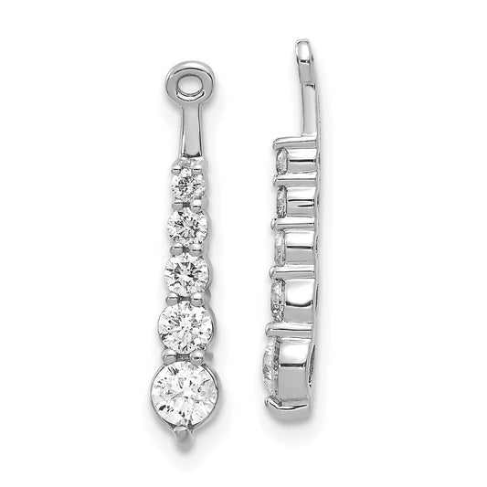 14k White Gold 5/8 Ct. Lab Grown Diamond VS/SI+ G+ Earring Jackets