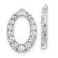 14k White Gold 5/8 Ct. Lab Grown Diamond VS/SI+ G+ Oval Earring Jackets