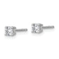 14k White Gold 1/4 ctw Certified Lab Grown Diamond VS/SI+ G+ Round 4 Prong Heavy Wt. Stud Earrings