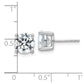 14k White Gold 4 Ct. Lab Grown Diamond VS+ F+ Round Four Prong Stud Post Earrings