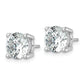 14k White Gold 6 ctw Certified Lab Grown Diamond VS/SI+ G+ Round 4 Prong Heavy Wt. Stud Earrings