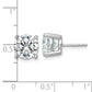 14k White Gold 6 ctw Certified Lab Grown Diamond VS/SI+ G+ Round 4 Prong Heavy Wt. Stud Earrings