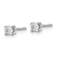 14k White Gold 1/5 ctw Lab Grown Diamond VS/SI+ G+ Round 4 Prong Heavy Wt. Screwback Stud Earrings