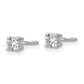 14k White Gold 1/3 ctw Lab Grown Diamond VS/SI+ G+ Round 4 Prong Heavy Wt. Screwback Stud Earrings