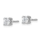 14k White Gold 1/2 carat Certified Lab Grown Diamond VS/SI+ G+ Round Four Prong Screwback Stud Post Earrings