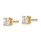 14k Yellow Gold 1/2 ctw Certified Lab Grown Diamond VS/SI+ G+ Round 4 Prong Heavy Wt. Screwback Stud Earrings