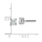 14k White Gold 2/3 ct Lab Grown Diamond VS/SI+ G+ Round Four Prong Screwback Stud Post Earrings