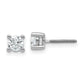 14k White Gold 2/3 ct Lab Grown Diamond VS/SI+ G+ Round Four Prong Screwback Stud Post Earrings