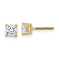 14k Yellow Gold 14k 3/4 ct Lab Grown Diamond VS/SI+ G+ Round Four Prong Screwback Stud Post Earrings