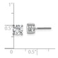 14k White Gold 1 carat Lab Grown Diamond VS/SI+ G+ Round Four Prong Screwback Stud Post Earrings