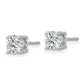 14k White Gold 1 1/2 carat Certified Lab Grown Diamond VS+ F+ Round Four Prong Screwback Stud Post Earrings