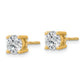 14k Yellow Gold 14k 1 1/2 carat Lab Grown Diamond VS+ F+ Round Four Prong Screwback Stud Post Earrings