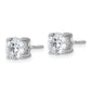 14k White Gold 2 ctw Certified Lab Grown Diamond VS/SI+ G+ Round 4 Prong Heavy Wt. Screwback Stud Earrings