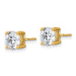 14k Yellow Gold 14k White Gold 2 carat Certified Lab Grown Diamond VS+ F+ Round Four Prong Screwback Stud Post Earrings