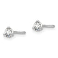 14k White Gold 1/5 ctw Certified Lab Grown Diamond VS/SI+ G+ Round 3 Prong Heavy Wt. Screwback Stud Earrings